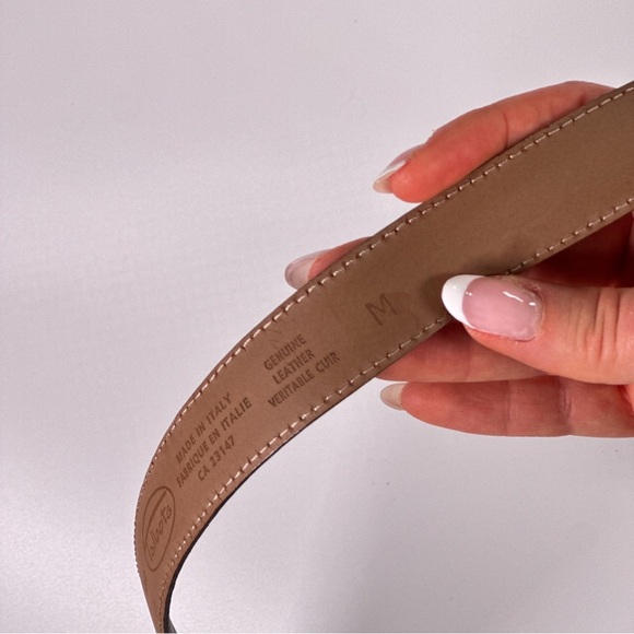 Talbots Womens Belt Made In Italy Genuine Leather Croc Buckle M main image 8